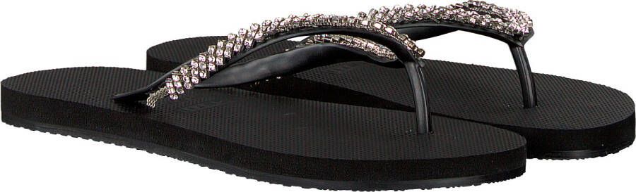 UZURII Zwarte Teenslippers White Classic
