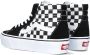 Vans Sneakers Sk8 Hi Platform 2 Zwart Veters Normaal Vrouwen Canvas Rubber Ademend Effen Hoge sneakers - Thumbnail 7