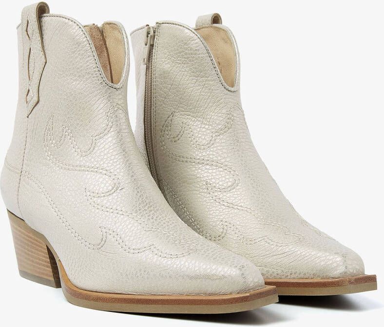 VIA VAI Beige Enkellaarsjes Do Olivia