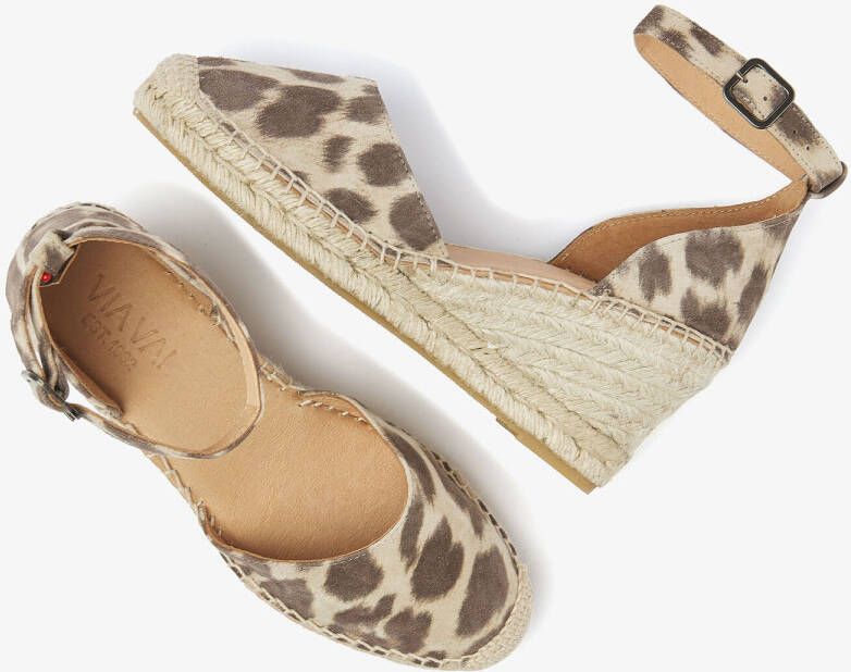 VIA VAI Bruine Sandalen Flora Braid
