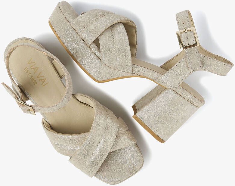 VIA VAI Gouden Sandalen Cassia Gabriell