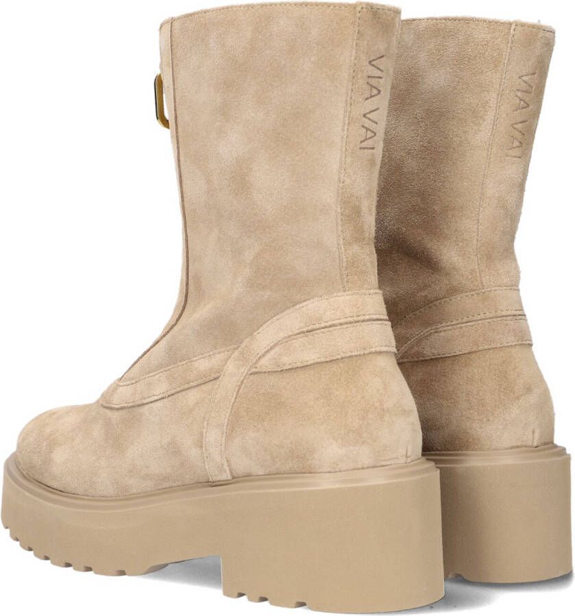 VIA VAI Taupe Enkelboots Bobbi Strip