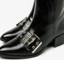 Via Vai Rose Camden Enkellaarsjes Zwart Leer Black Dames - Thumbnail 4