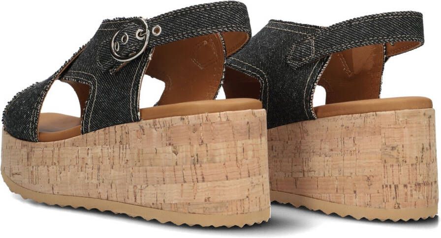 VIA VAI Zwarte Sandalen Sissel Capri