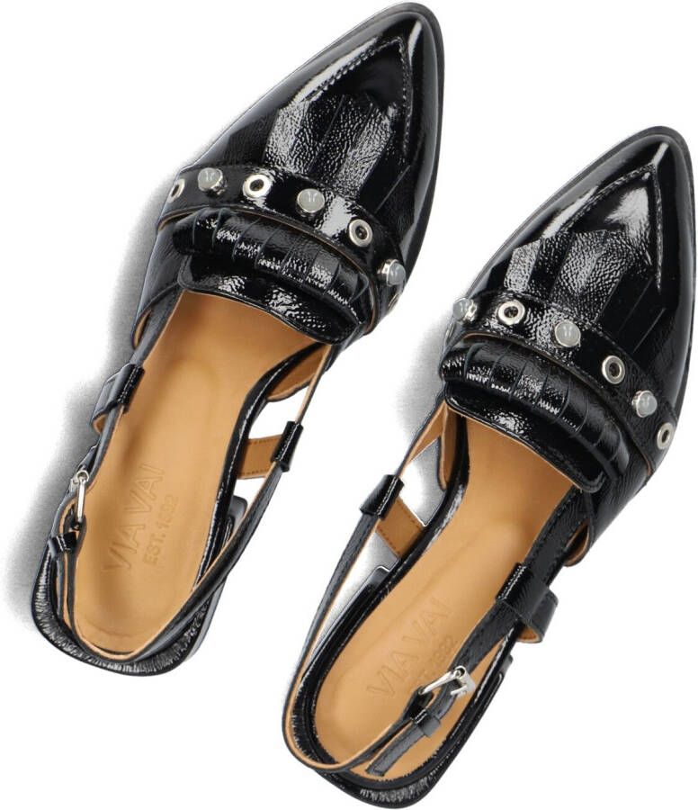 VIA VAI Zwarte Slippers Jazz Tammi