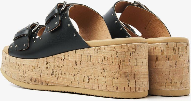 VIA VAI Zwarte Slippers Sissel Mira