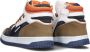 VINGINO Max Mid leren sneakers blauw beige Jongens Leer Meerkleurig 36 - Thumbnail 6
