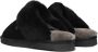 Warmbat Pantoffels Dames Sloffen Instappers Wol Harde zool Open hiel Flurry Zwart - Thumbnail 6