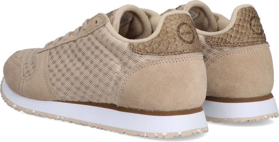 Woden Beige Lage Sneakers Ydun Suede Mesh Ii