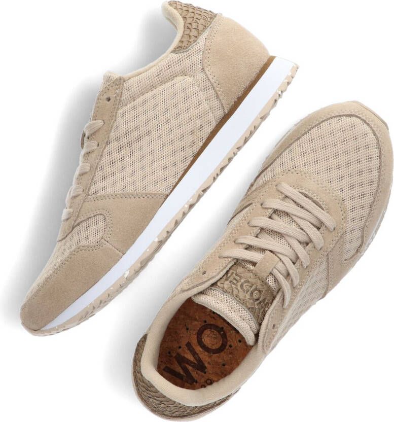 Woden Beige Lage Sneakers Ydun Suede Mesh Ii