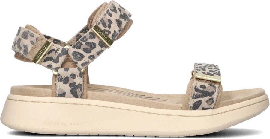 WODEN Beige Sandalen Line Suede