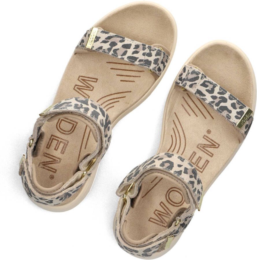 WODEN Beige Sandalen Line Suede