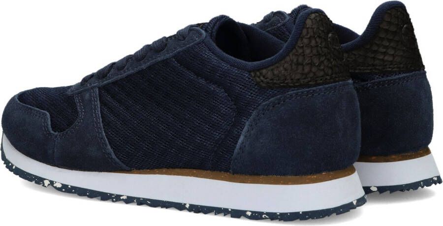 Woden Blauwe Lage Sneakers Ydun Suede Mesh Ii