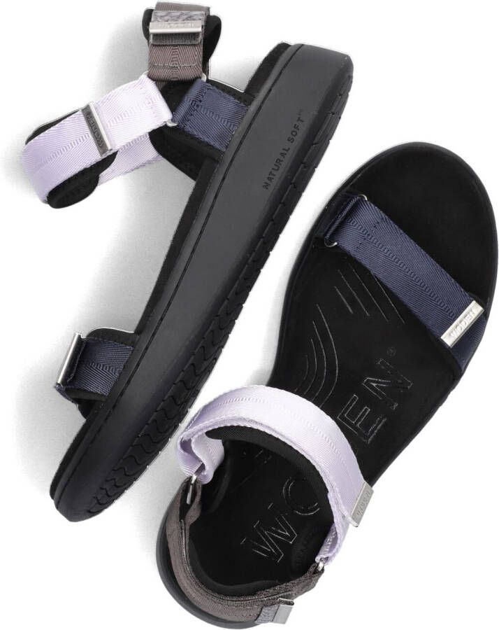 WODEN Blauwe Sandalen Line