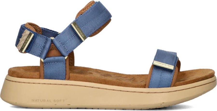 WODEN Blauwe Sandalen Line