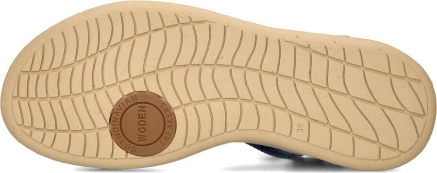 WODEN Blauwe Sandalen Line