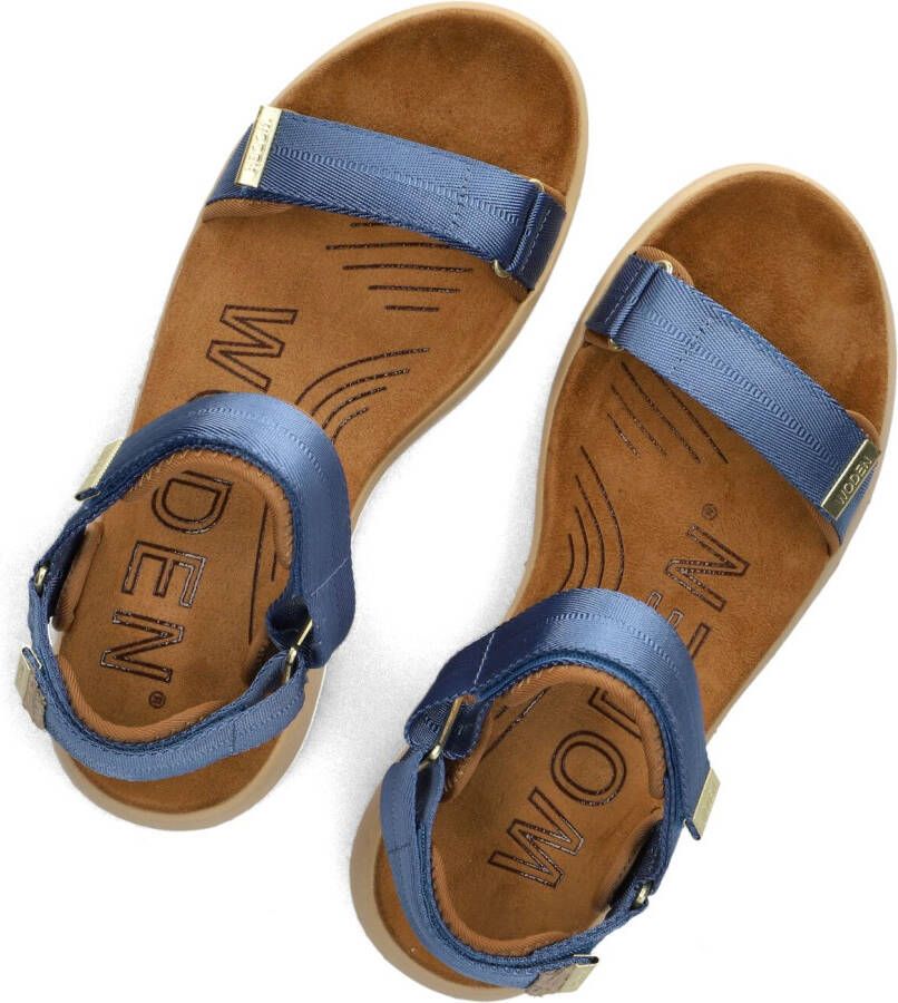 WODEN Blauwe Sandalen Line