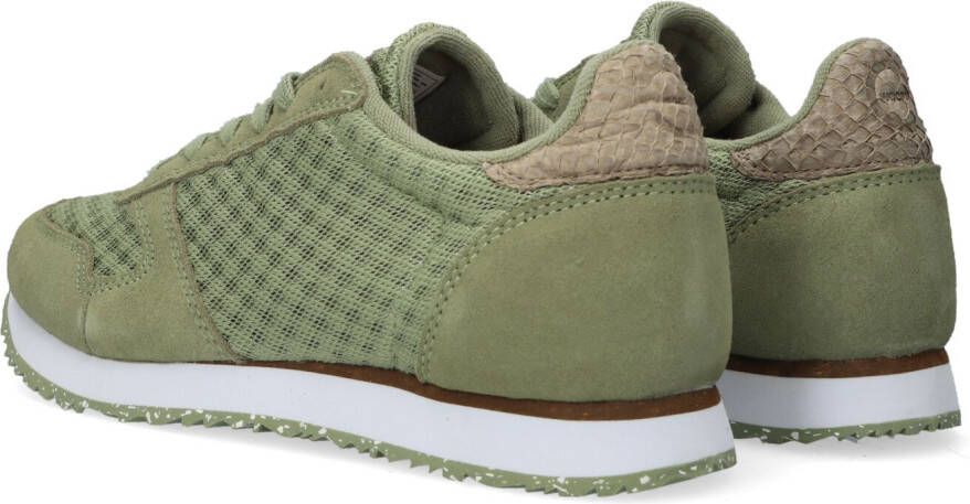 Woden Groene Lage Sneakers Ydun Suede Mesh Ii