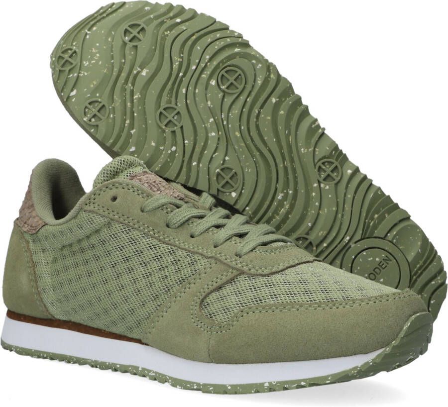 Woden Groene Lage Sneakers Ydun Suede Mesh Ii