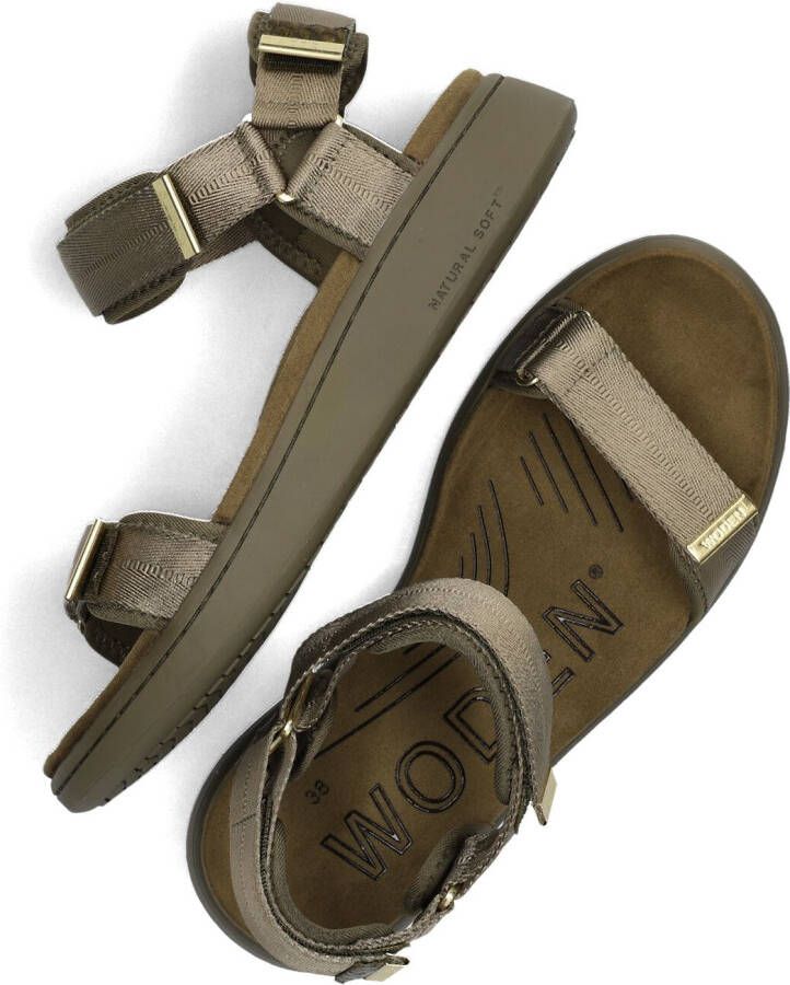 WODEN Groene Sandalen Line