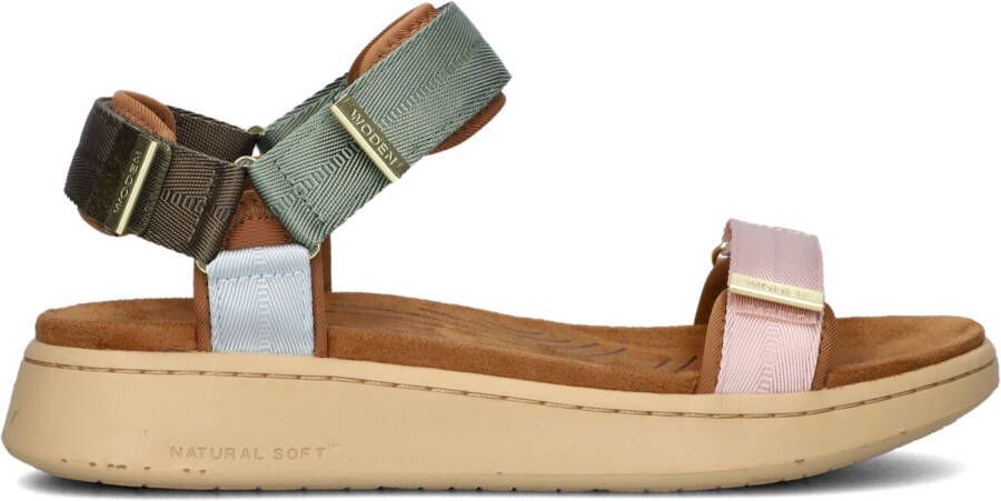 WODEN Groene Sandalen Line