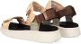 Woden Comfortabele Textielsandaal met Leren Details Multicolor Dames - Thumbnail 5
