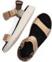 Woden Comfortabele Textielsandaal met Leren Details Multicolor Dames - Thumbnail 7