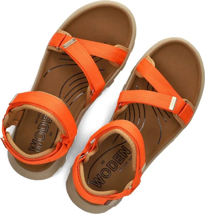 WODEN Oranje Sandalen Sandie