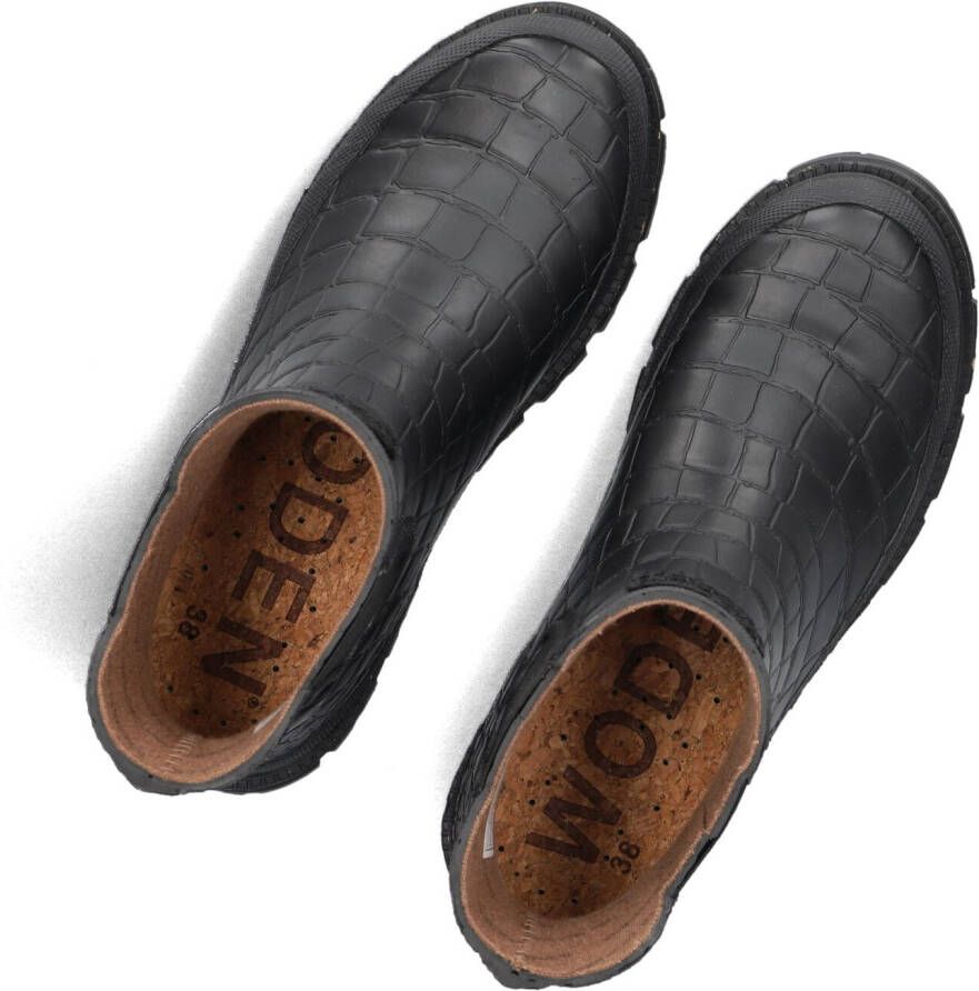 WODEN Zwarte Laarzen Liv Croco Waterproof