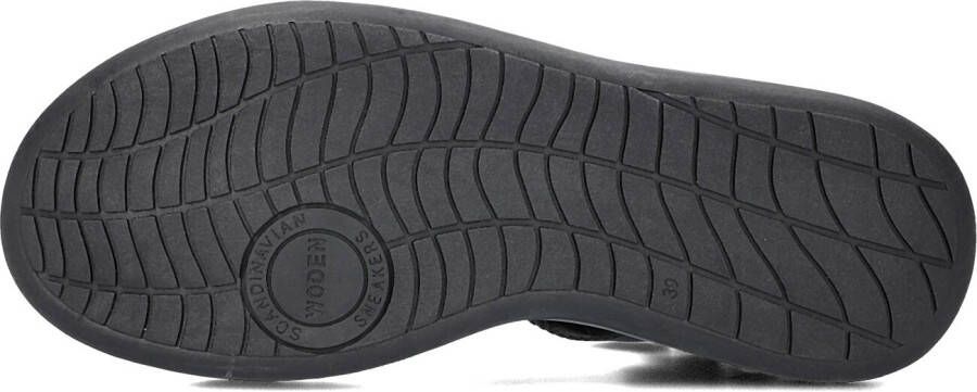 WODEN Zwarte Sandalen Line