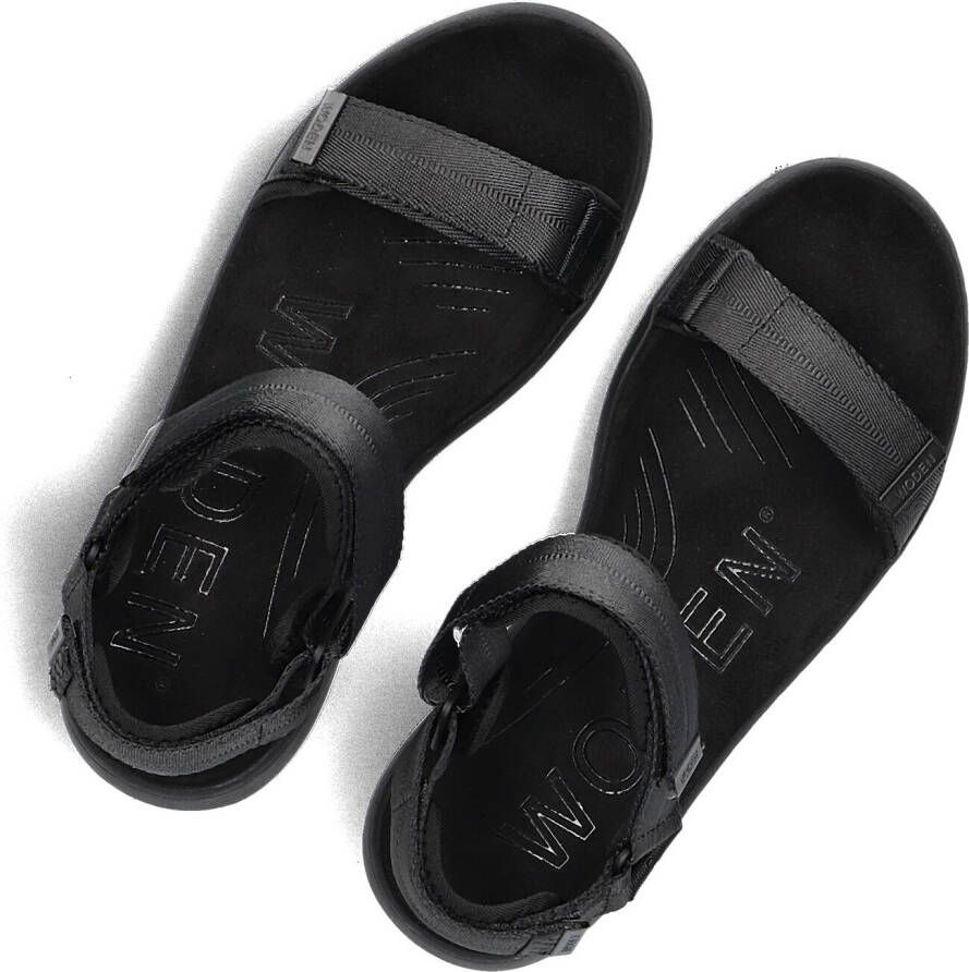 WODEN Zwarte Sandalen Line