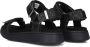 Woden Line Glitter Sandalen Dames Zwart - Thumbnail 4