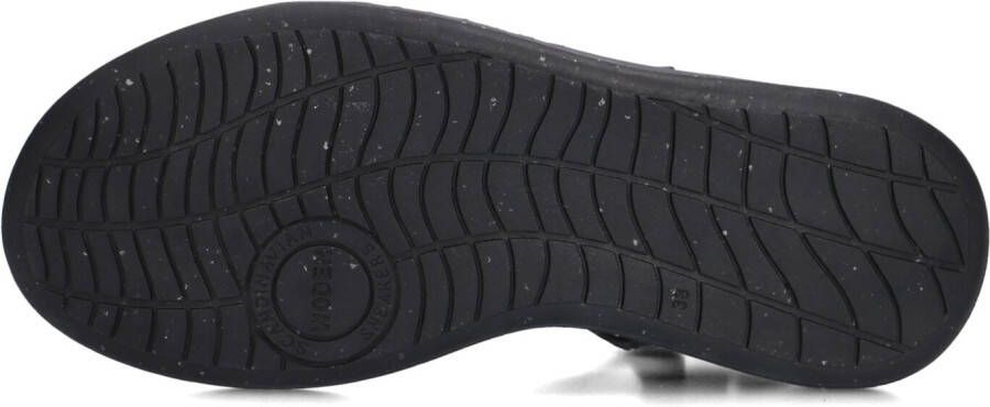 WODEN Zwarte Sandalen Line Glitter