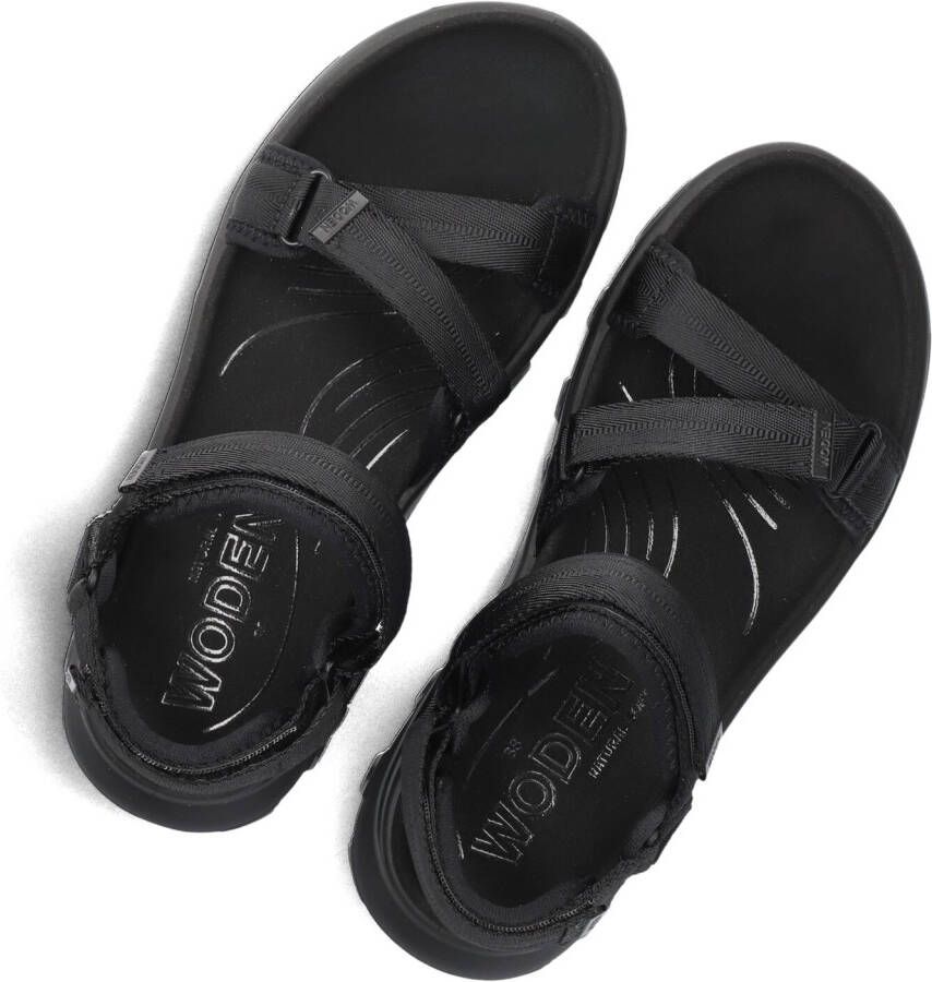 WODEN Zwarte Sandalen Sandie