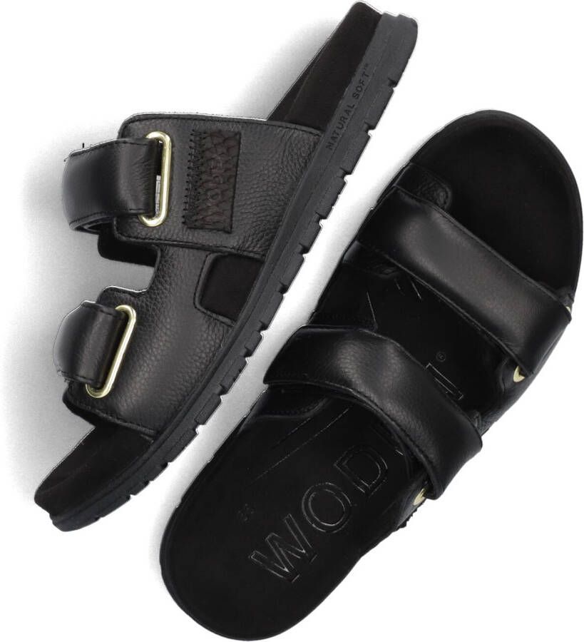 WODEN Zwarte Slippers Lisa