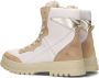 Wysh Ariel Veterboots Laarzen Met Veters Meisjes Kids Beige - Thumbnail 3