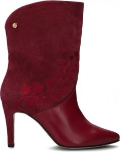 Fabienne Chapot Elle Embroidery Enkellaarsjes Enkelboots Dames Rood