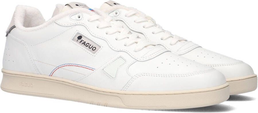 Faguo Witte Leren Sneakers Commute 1 White Heren