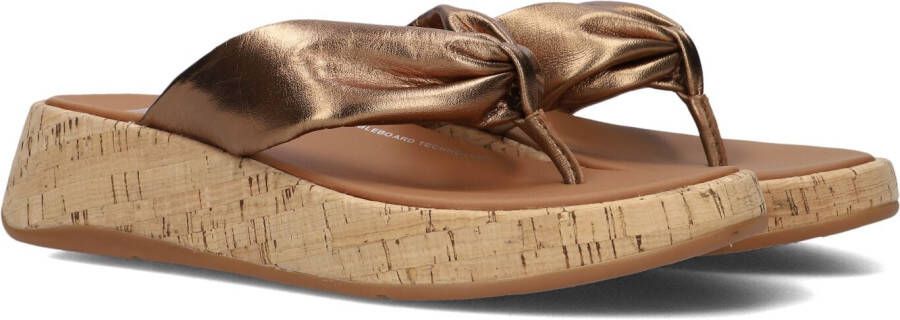 FITFLOP Teenslippers Dames Hn3 Maat: 41 Materiaal: Leer Kleur: Brons