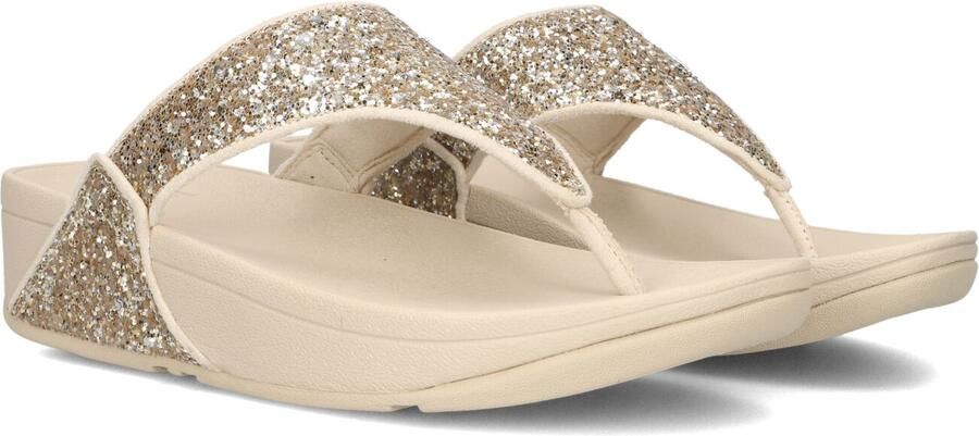 FITFLOP Teenslippers Dames Lulu Glitter Toe-post Maat: 39 Materiaal: Textiel Kleur: Beige