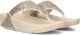 FITFLOP Teenslippers Dames Lulu Glitter Toe-post Textiel Beige - Beige