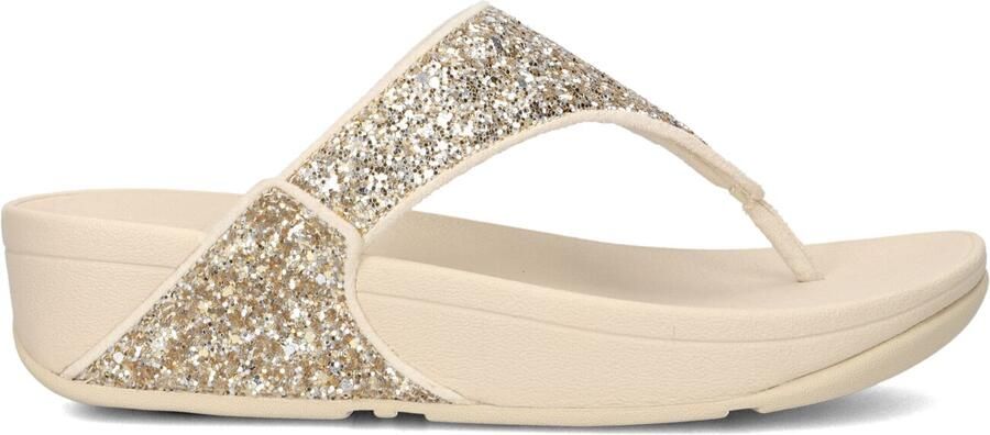 FITFLOP Teenslippers Dames Lulu Glitter Toe-post Maat: 38 Materiaal: Textiel Kleur: Beige - Foto 3