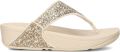 FITFLOP Teenslippers Dames Lulu Glitter Toe-post Textiel Beige - Beige