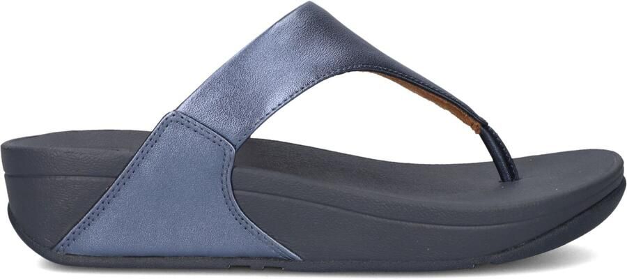 FITFLOP Teenslippers Dames Lulu Leather Toe-post Maat: 40 Materiaal: Leatherlook Kleur: Blauw - Foto 3
