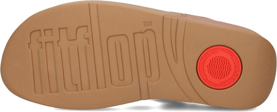 FITFLOP Teenslippers Dames Lulu Marbled Stone Toe-post Maat: 37 Materiaal: Leer Kleur: Camel - Foto 5
