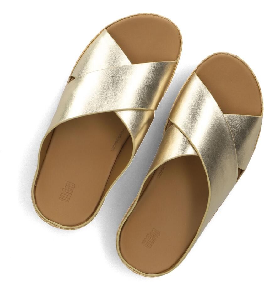 FITFLOP Slippers Dames Lulu Lux Cross Slide Maat: 37 Materiaal: Leatherlook Kleur: Goudkleurig - Foto 2