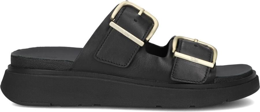FITFLOP Slippers Dames Buckle Two Bar Slides Maat: 42 Materiaal: Leatherlook Kleur: Zwart - Foto 3
