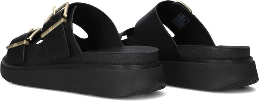 FITFLOP Slippers Dames Buckle Two Bar Slides Maat: 42 Materiaal: Leatherlook Kleur: Zwart - Foto 5
