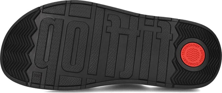 FITFLOP Slippers Dames Buckle Two Bar Slides Maat: 42 Materiaal: Leatherlook Kleur: Zwart - Foto 4