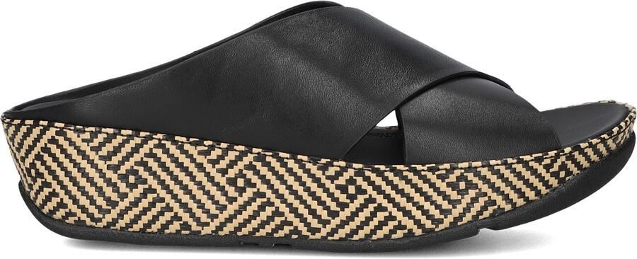 FITFLOP Slippers Dames Lulu Lux Cross Slide Maat: 43 Materiaal: Leatherlook Kleur: Zwart - Foto 4